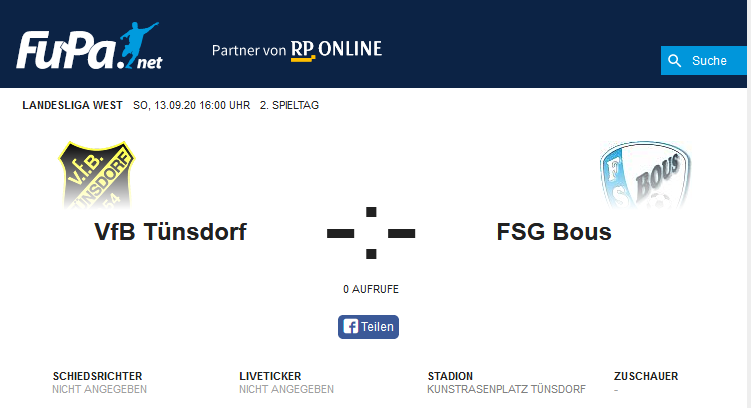 2. ST 2020 08 25 VfB Tünsdorf FSG Bous 