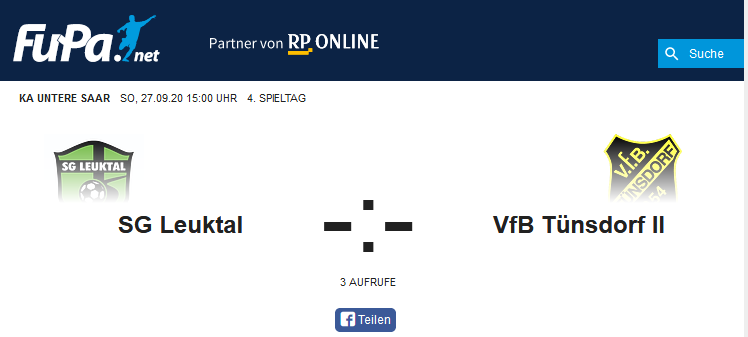 4. ST KLA 2020 09 08 SG Leuktal VfB Tünsdorf II 
