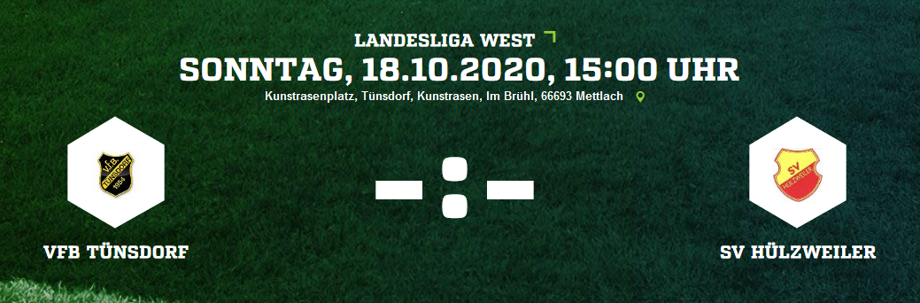 7. ST 2020 Screenshot 2020 10 04 VfB Tünsdorf SV Hülzweiler Ergebnis Landesliga Herren 18 10 2020
