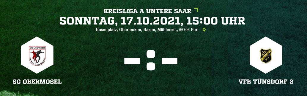 SP11 SG Obermosel VfB Tünsdorf 2 Ergebnis Kreisliga A Herren