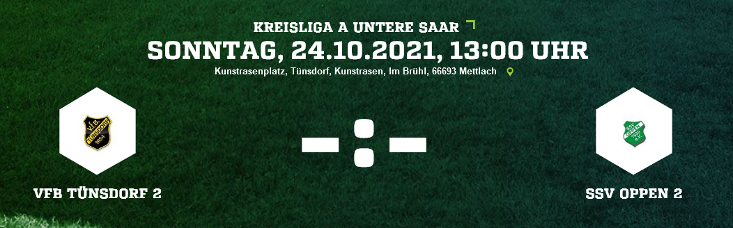 SP12 VfB Tünsdorf 2 SSV Oppen 2 Ergebnis Kreisliga A Herren 24 10 2021
