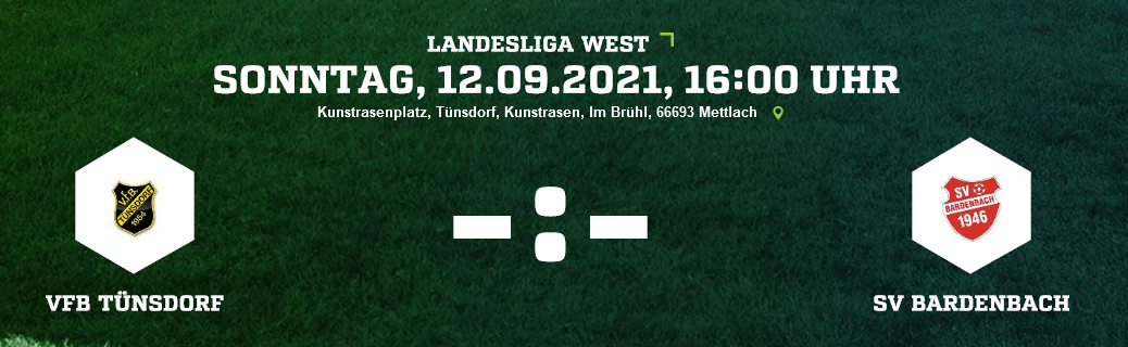 SP6 VfB Tünsdorf SV Bardenbach Ergebnis Landesliga Herren
