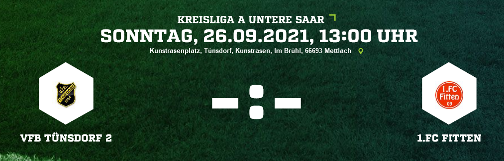 SP8 VfB Tünsdorf 2 1 FC Fitten Ergebnis Kreisliga A Herren