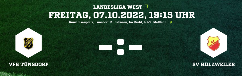 SP 10 LL VfB Tünsdorf SV Hülzweiler Ergebnis Landesliga Herren 07.10.2022
