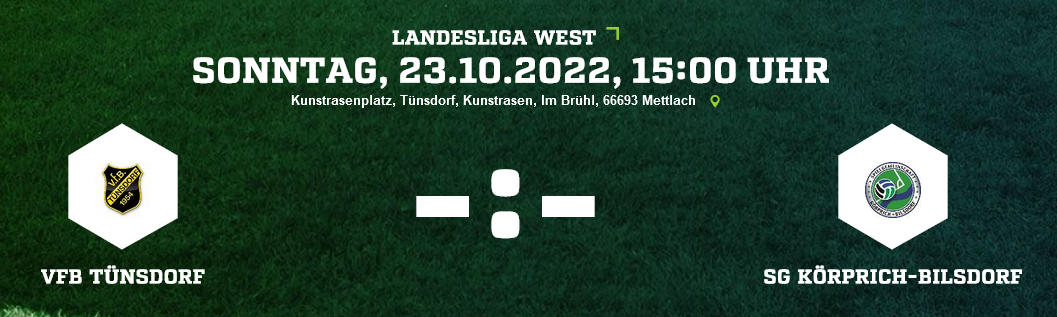 SP 12 LL VfB Tünsdorf SG Körprich Bilsdorf Ergebnis Landesliga Herren 23.10.2022