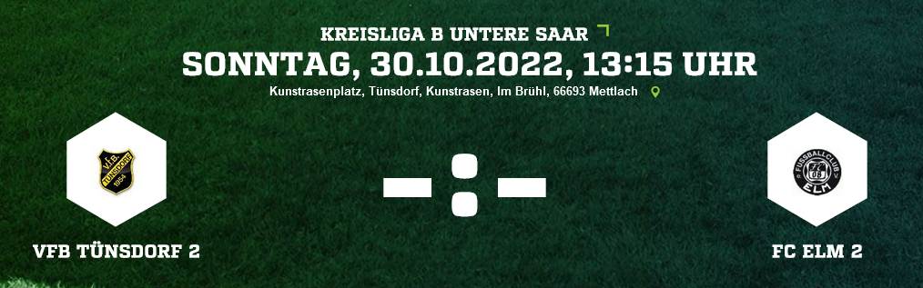 SP 13 KL VfB Tünsdorf 2 FC Elm 2 Ergebnis Kreisliga B Herren 30.10.2022