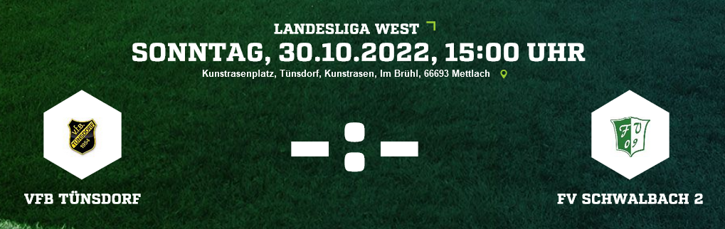 SP 13 LL VfB Tünsdorf FV Schwalbach 2 Ergebnis Landesliga Herren 30.10.2022