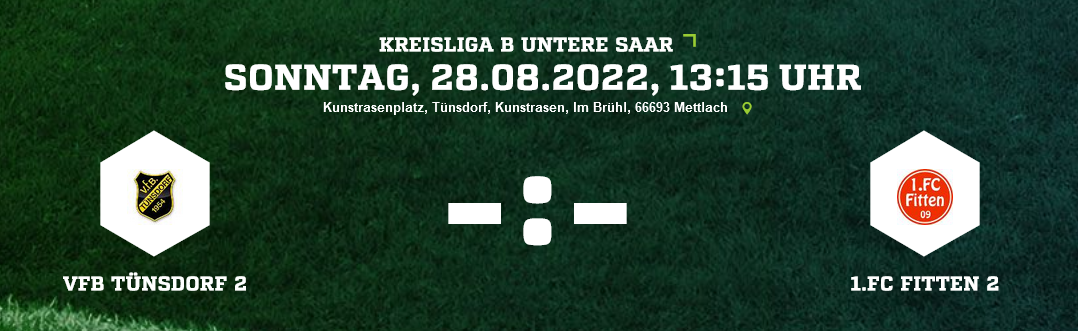 SP 4 KLB VfB Tünsdorf 2 1.FC Fitten 2 Ergebnis Kreisliga B Herren 28.08.2022