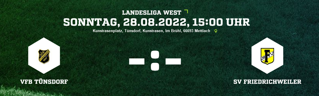 SP 4 LL VfB Tünsdorf SV Friedrichweiler Ergebnis Landesliga Herren 28.08.2022