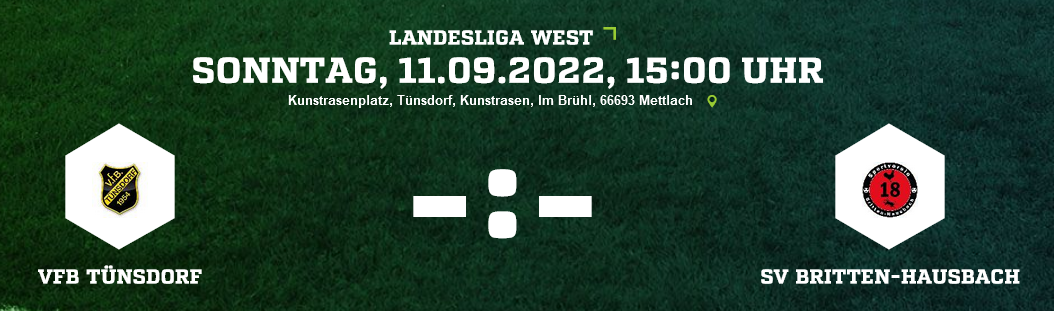 SP 6 LL VfB Tünsdorf SV Britten Hausbach Ergebnis Landesliga Herren 11.09.2022