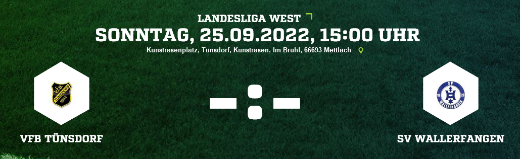 SP 8 LL VfB Tünsdorf SV Wallerfangen Ergebnis Landesliga Herren 25.09.2022