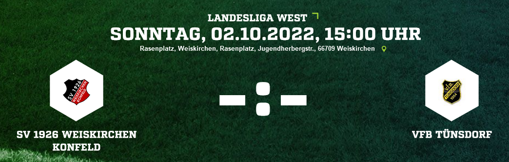 SP 9 LL SV 1926 Weiskirchen Konfeld VfB Tünsdorf Ergebnis Landesliga Herren 02.10.2022