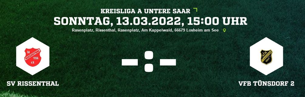 SP18 SV Rissenthal VfB Tünsdorf 2 Ergebnis Kreisliga A Herren 13 03 2022
