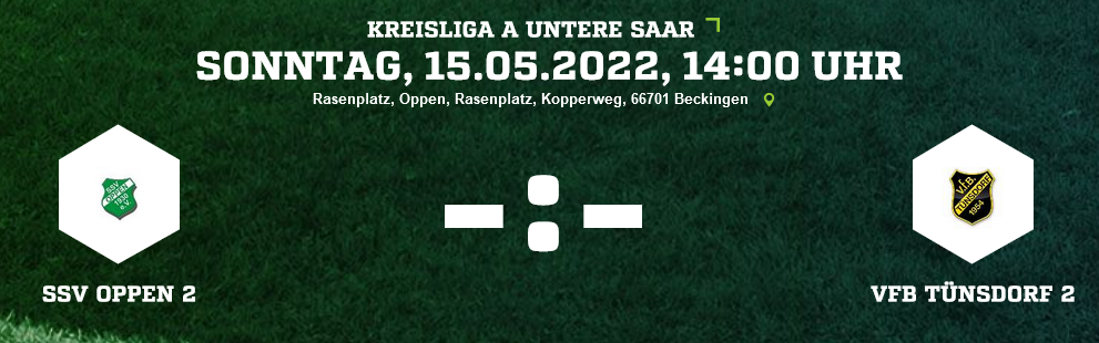 SP27 SSV Oppen 2 VfB Tünsdorf 2 Ergebnis Kreisliga A Herren 15.05.2022